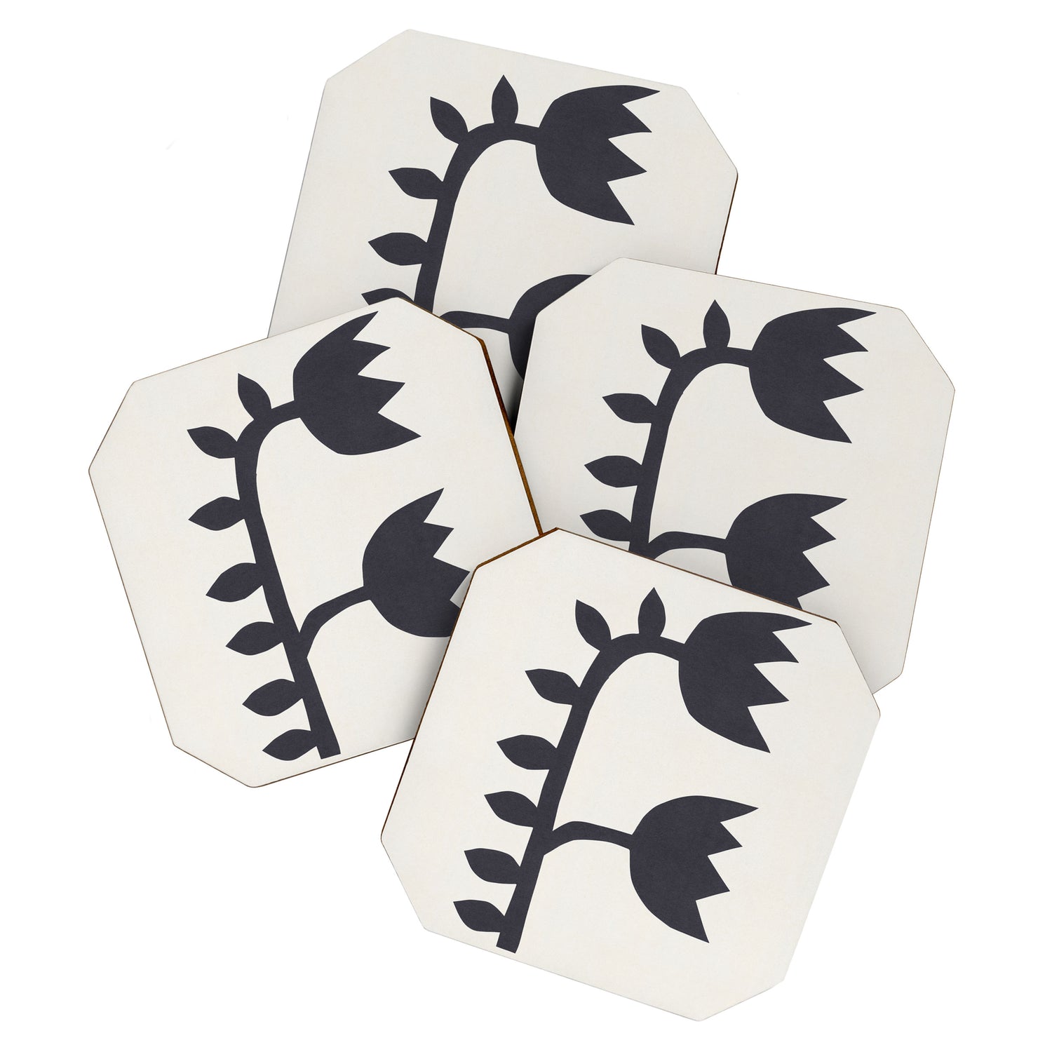 Black Tulips #1 - 3/5 Coaster Gallery Image 1
