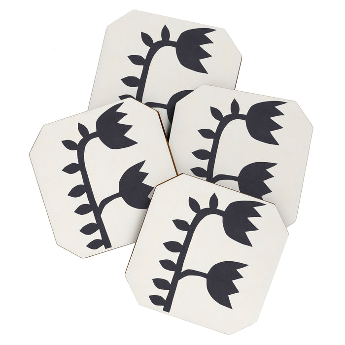 Black Tulips #1 - 3/5 Coaster Gallery Image 1