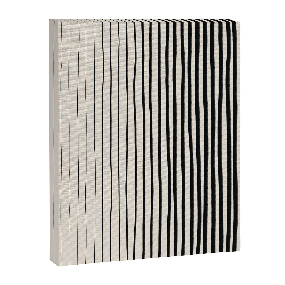 Black Vertical Lines Canvas Print Gallery Image 6