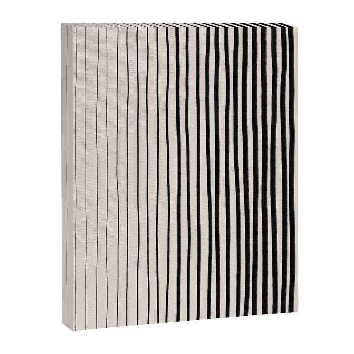 Black Vertical Lines Canvas Print Gallery Image 1