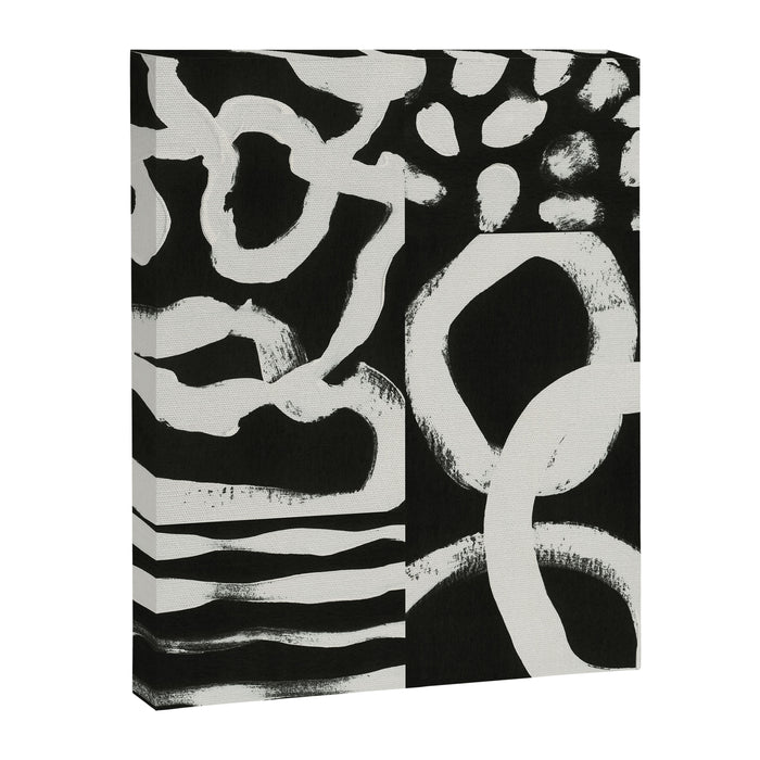 Black & White Abstract Collage #1 Canvas Print Gallery Image 1