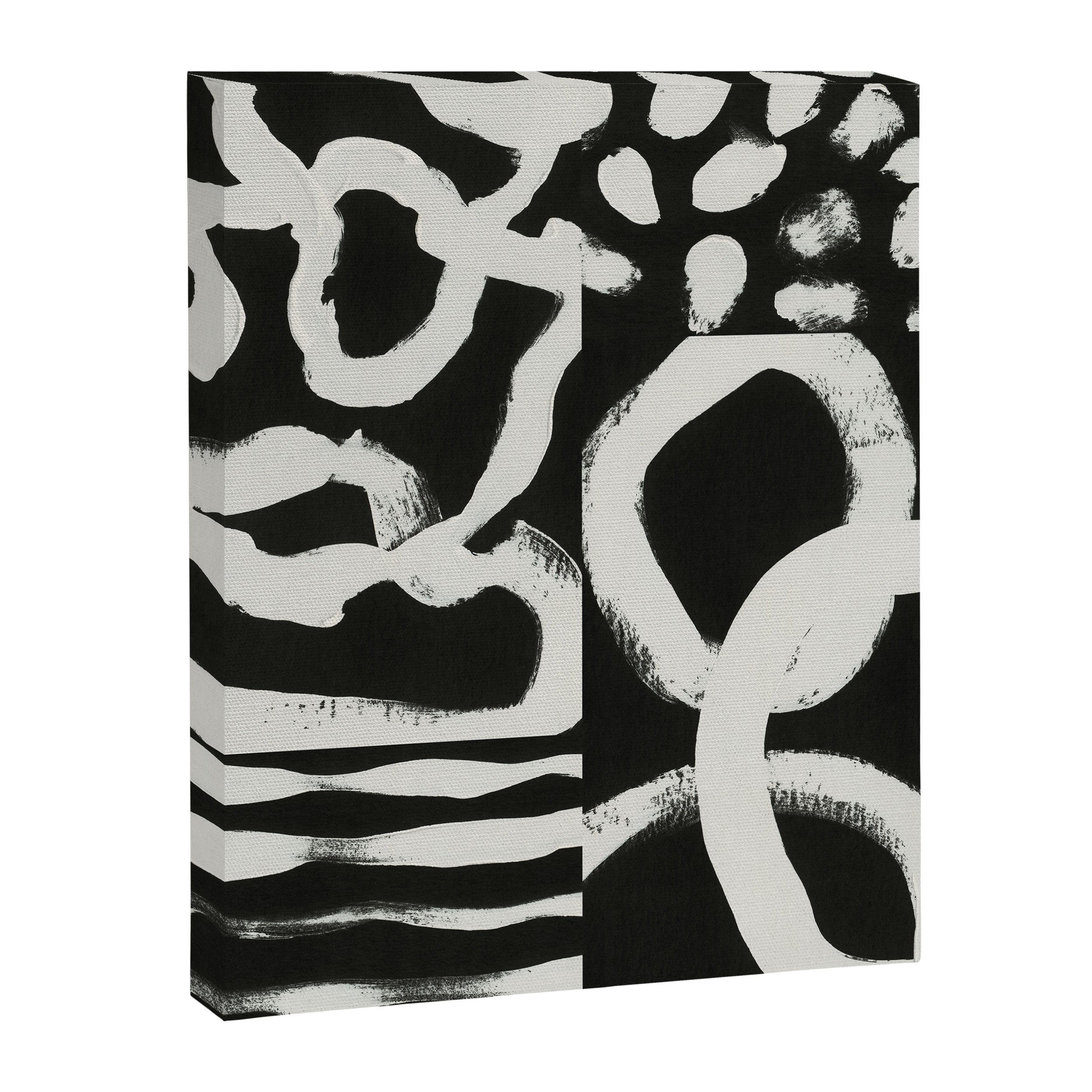 Black & White Abstract Collage #1 Canvas Print Gallery Image 8