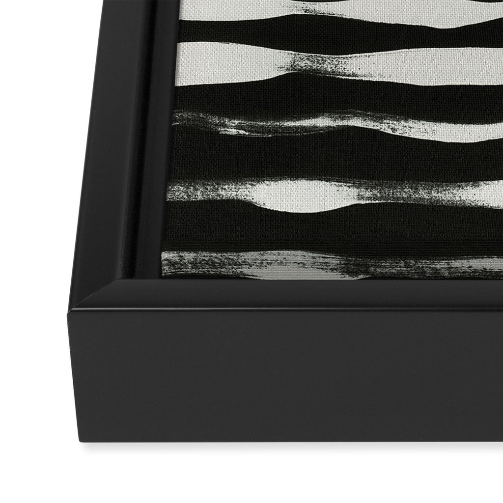 Black & White Abstract Collage #1 Framed Canvas Print Gallery Image 3