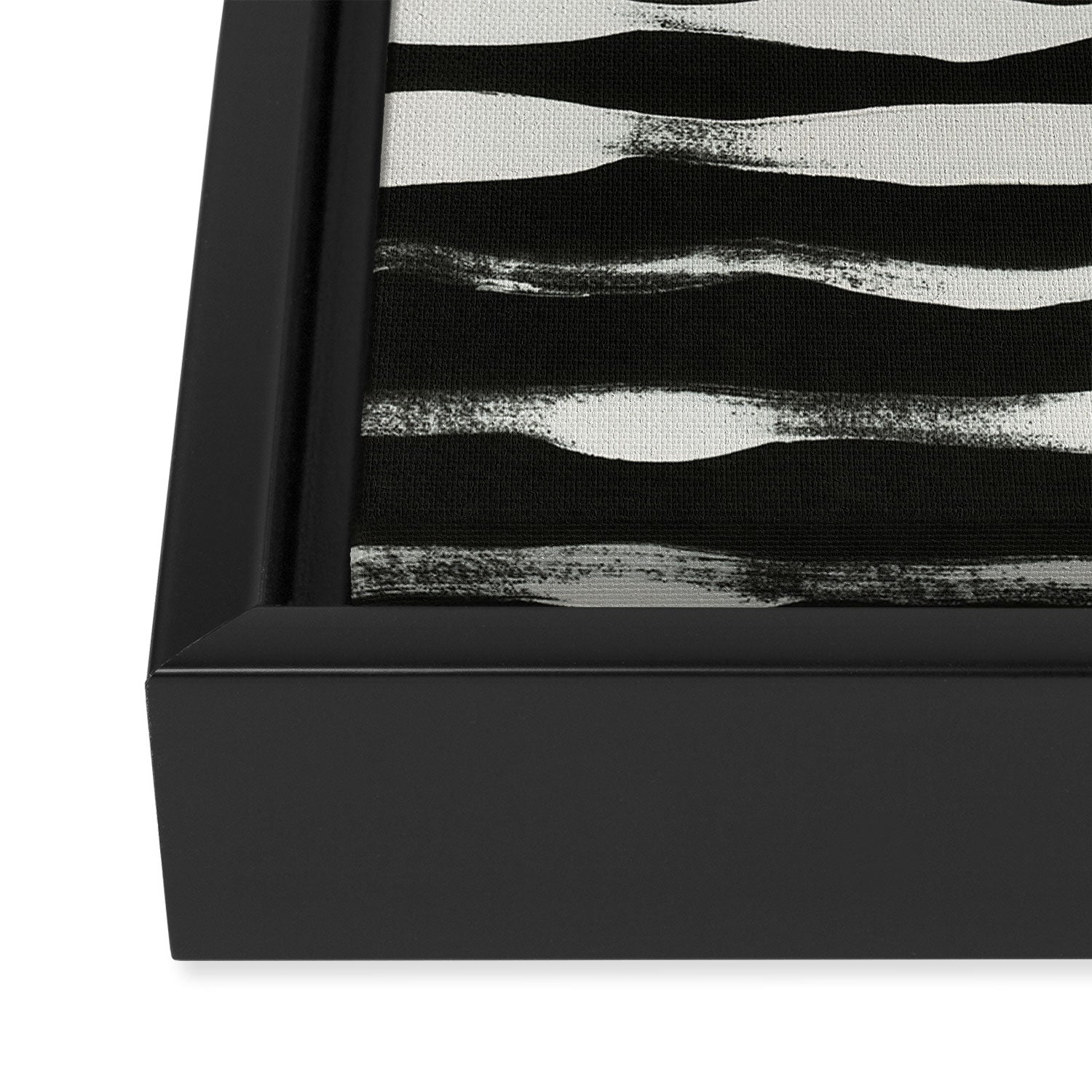Black & White Abstract Collage #1 Framed Canvas Print Gallery Image 3