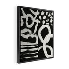 Black & White Abstract Collage #1 Framed Canvas Print Gallery Image 2