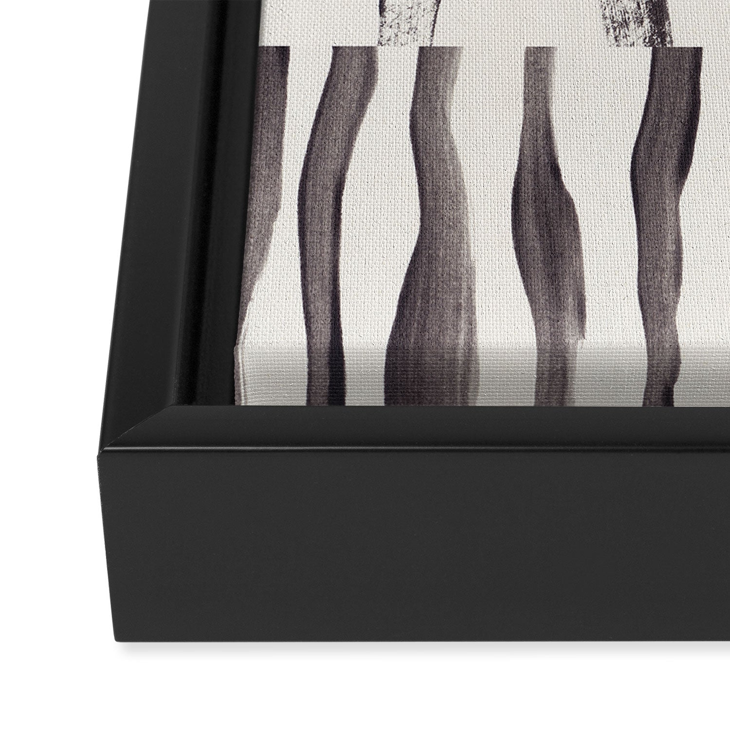 Black & White Abstract Collage #2 Framed Canvas Print Gallery Image 3