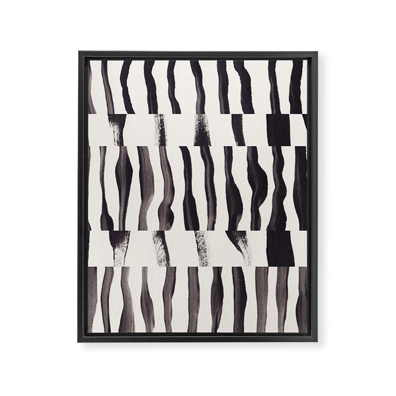 Black & White Abstract Collage #2 Framed Canvas Print Gallery Image 8