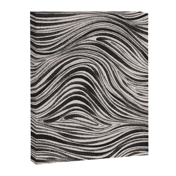 Black & White Irregular Lines Canvas Print Gallery Image 1