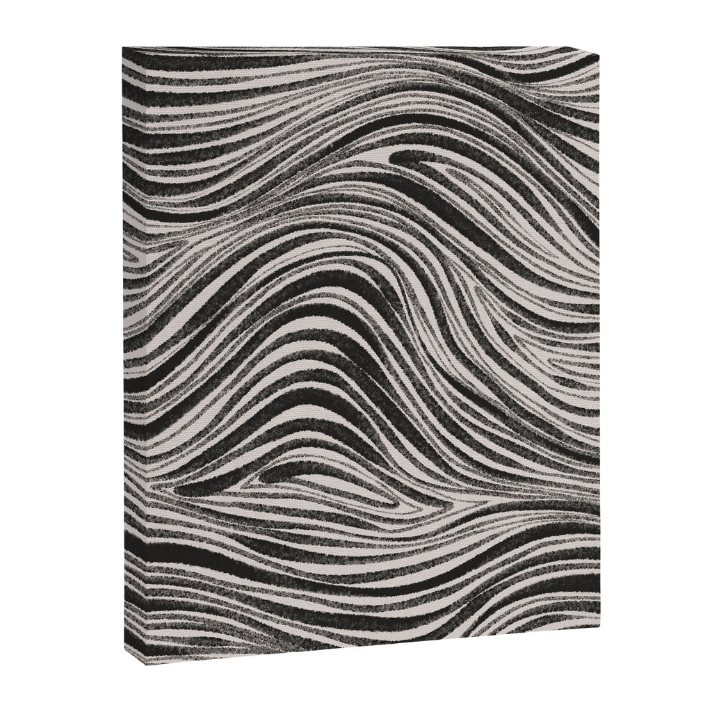 Black & White Irregular Lines Canvas Print Gallery Image 6