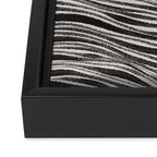 Black & White Irregular Lines Framed Canvas Print Gallery Image 3
