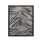 Black & White Irregular Lines Framed Canvas Print Gallery Image 6