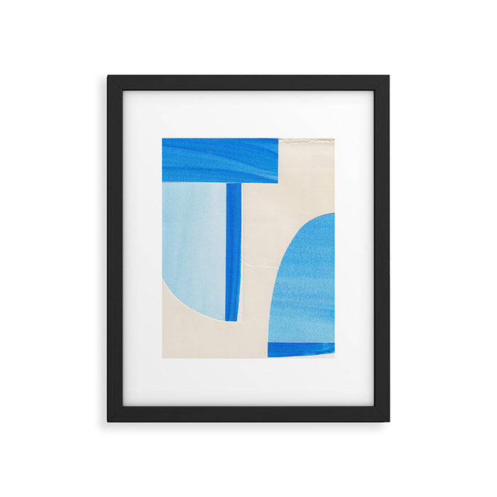 Blue Abstract Collage #1 Framed Art Print Gallery Image 1