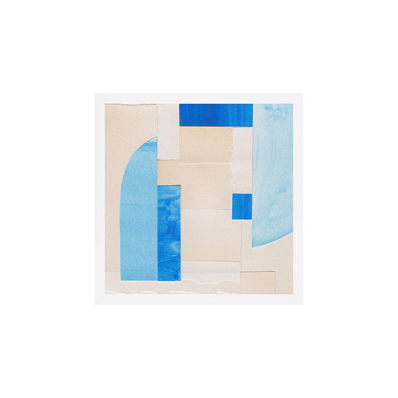 Blue Abstract Collage #2 Art Print Gallery Image 1