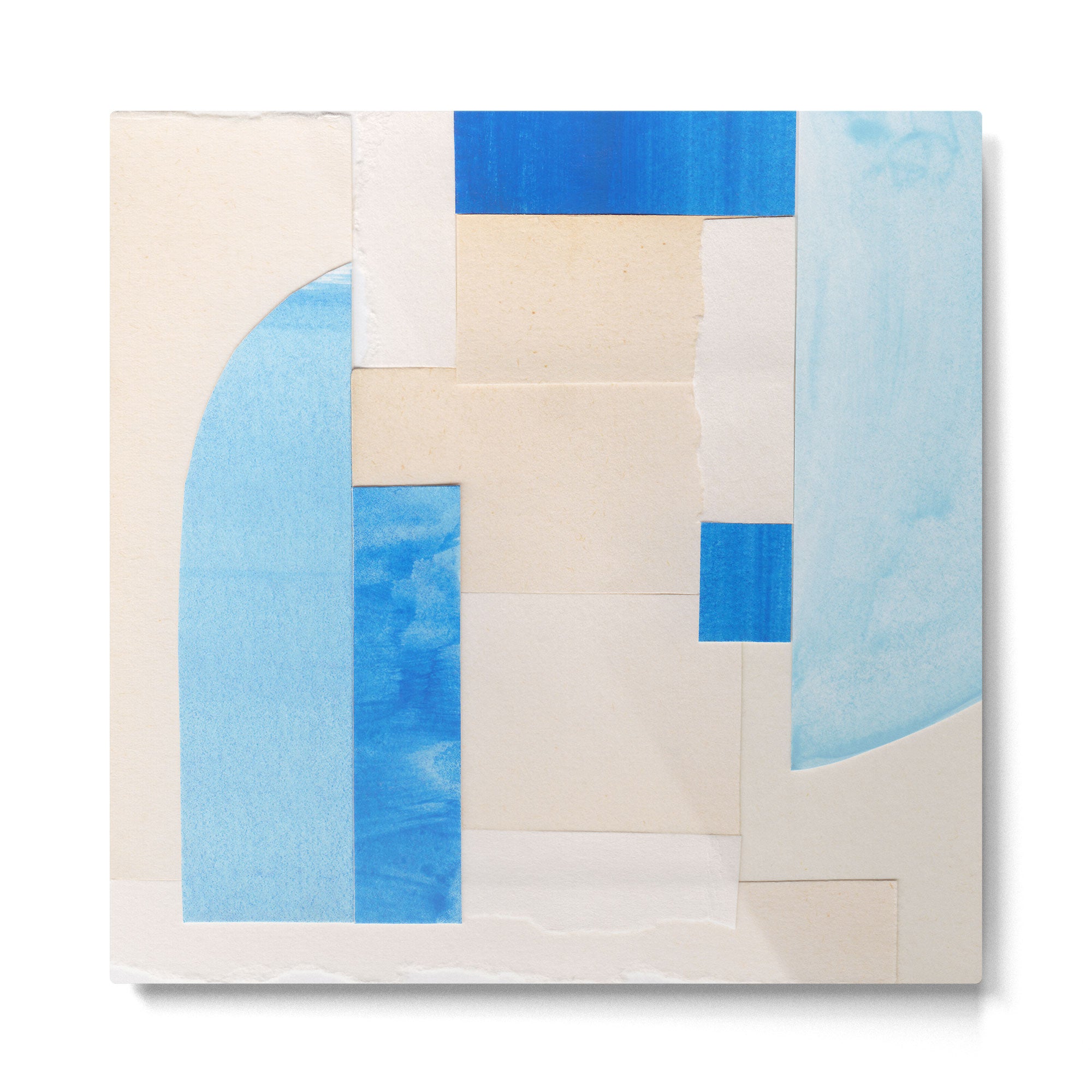 Blue Abstract Collage #2 Metal Print Gallery Image 2