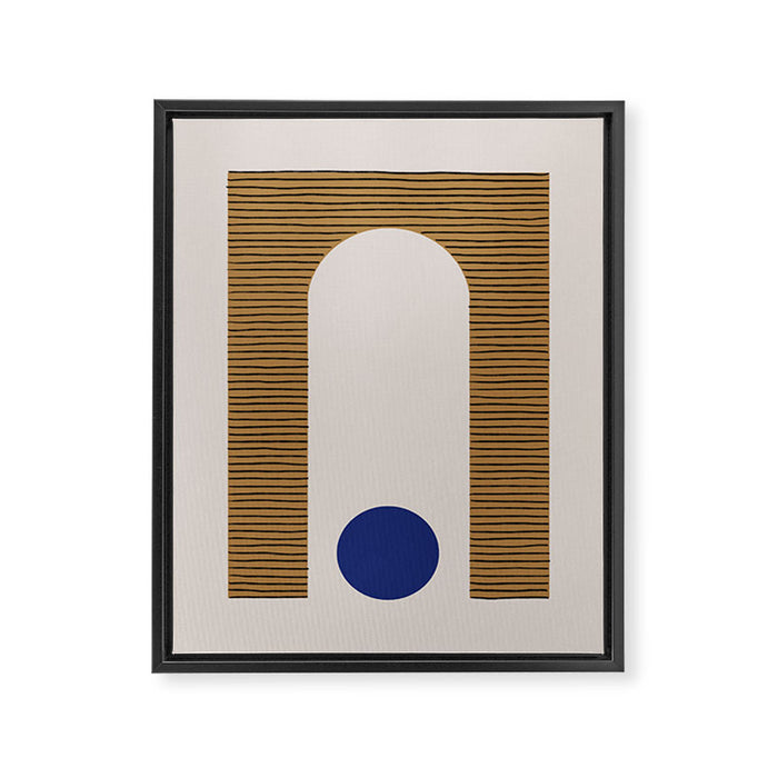 Blue Circle #1 Framed Canvas Print Gallery Image 1