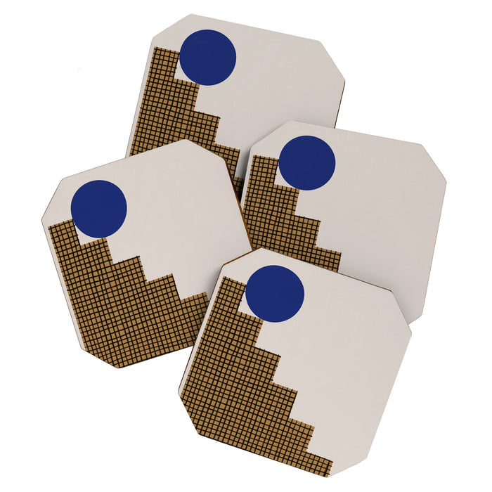 Blue Circle #2 Coaster Gallery Image 1
