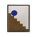 Blue Circle #2 Framed Canvas Print Gallery Image 6