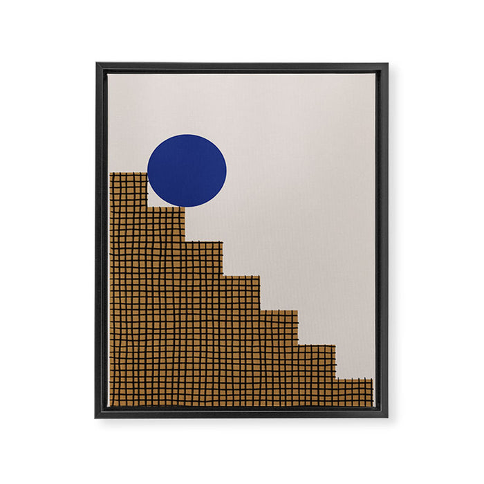 Blue Circle #2 Framed Canvas Print Gallery Image 1