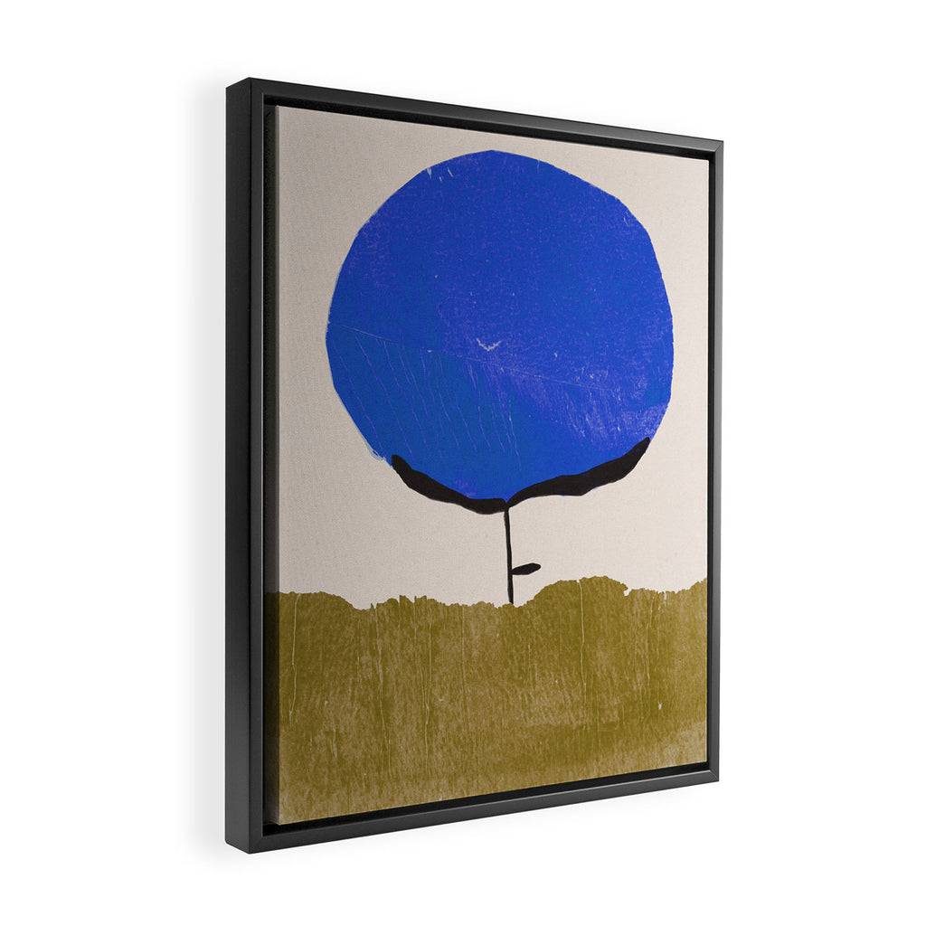 Blue Flower Framed Canvas Print Gallery Image 2