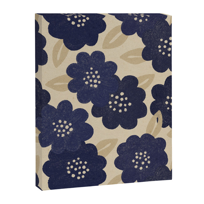 Blue Flower Pattern Canvas Print Gallery Image 1
