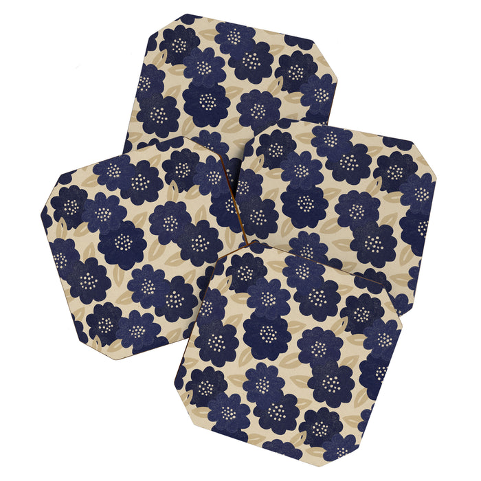 Blue Flower Pattern Coaster Gallery Image 1