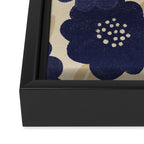 Blue Flower Pattern Framed Canvas Print Gallery Image 3