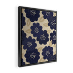 Blue Flower Pattern Framed Canvas Print Gallery Image 2