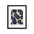 Blue Flower Pattern Framed Art Print Gallery Image 5