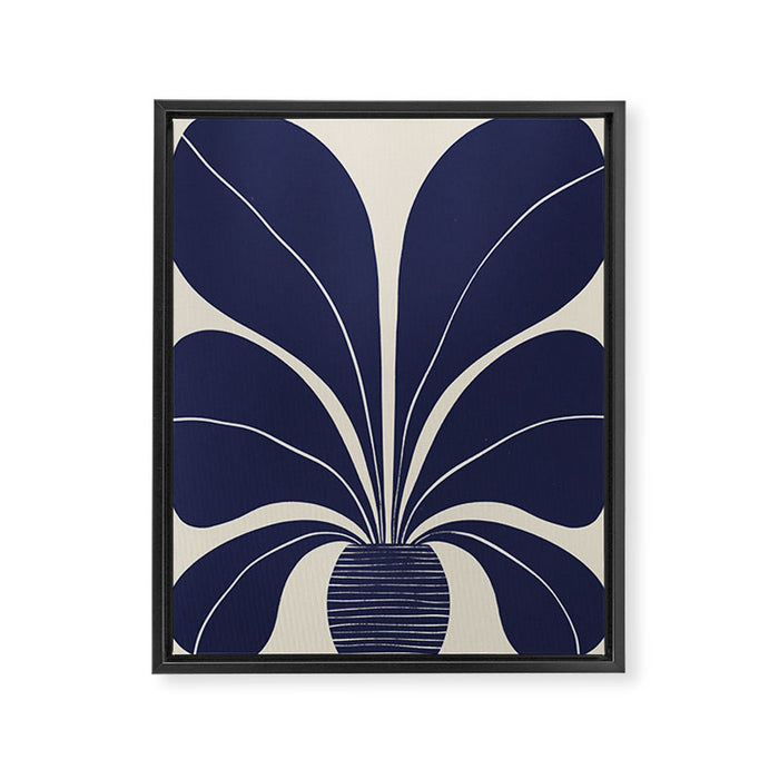 Blue Plant in a Pot #1 Framed Canvas Print Gallery Image 1