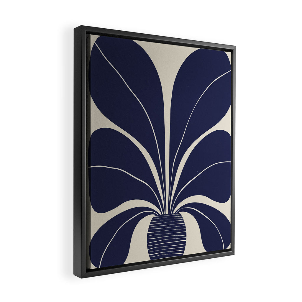 Blue Plant in a Pot #1 Framed Canvas Print Gallery Image 2