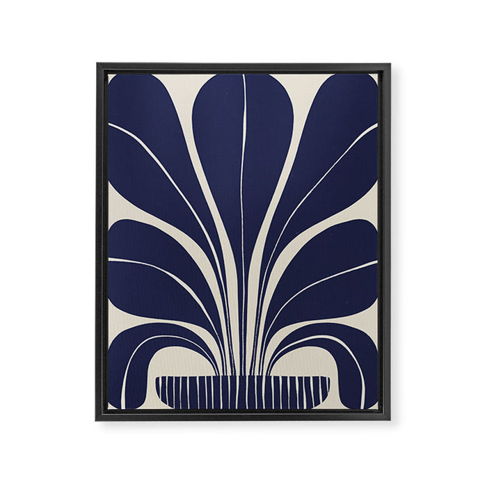 Blue Plant in a Pot #2 Framed Canvas Print Gallery Image 1