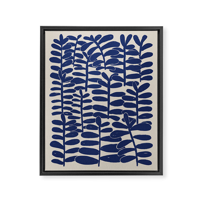 Blue Plants Framed Canvas Print Gallery Image 1