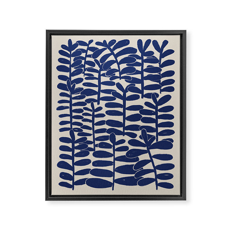 Blue Plants Framed Canvas Print Gallery Image 6