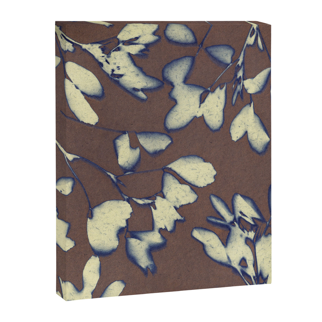 Botanical Whispers / Brown & Blue Canvas Print Gallery Image 6