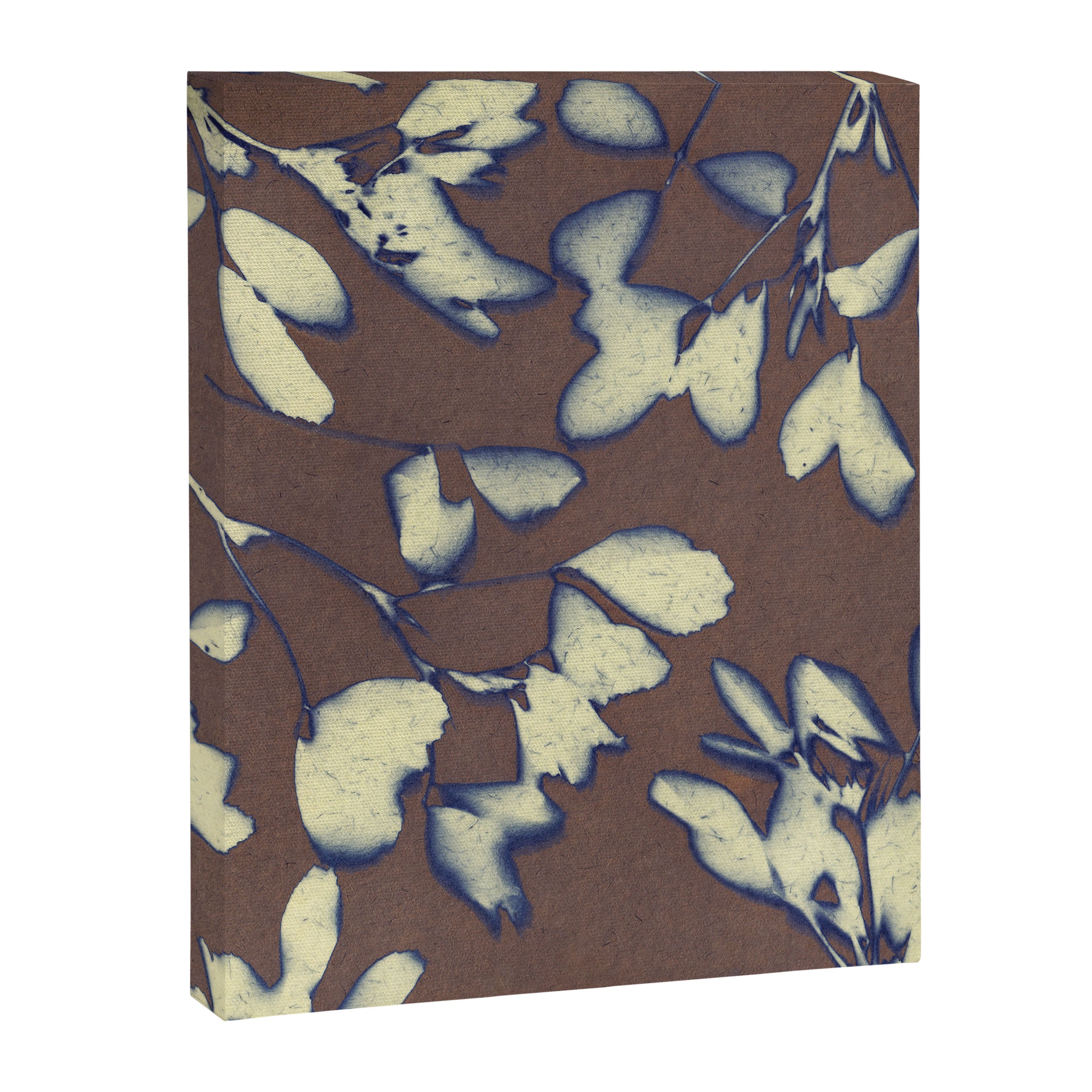 Botanical Whispers / Brown & Blue Canvas Print Gallery Image 6