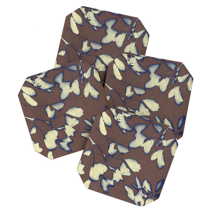 Botanical Whispers / Brown & Blue Coaster Gallery Image 1