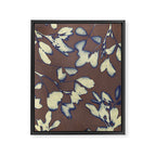 Botanical Whispers / Brown & Blue Framed Canvas Print Gallery Image 6