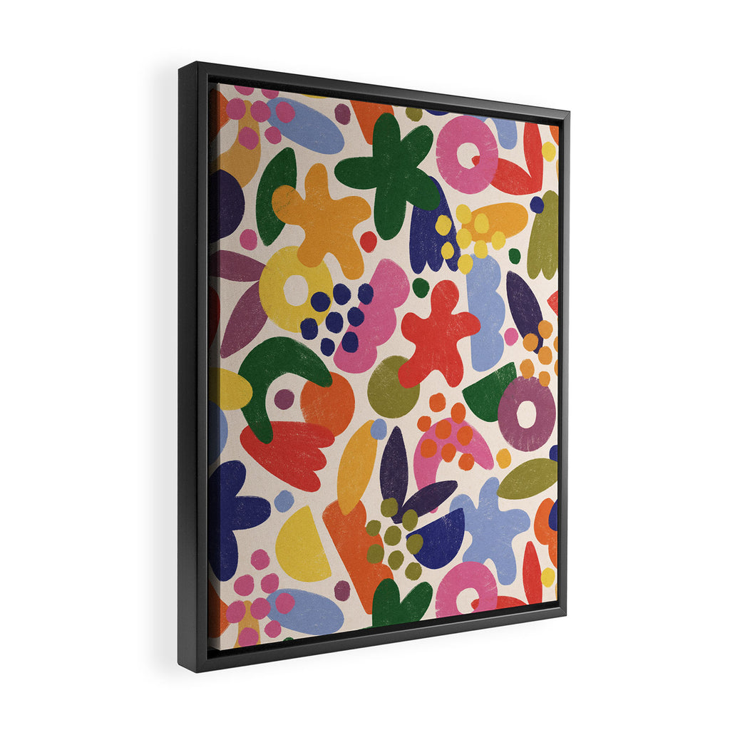 Bright Abstract Pattern #1 Framed Canvas Print Gallery Image 2