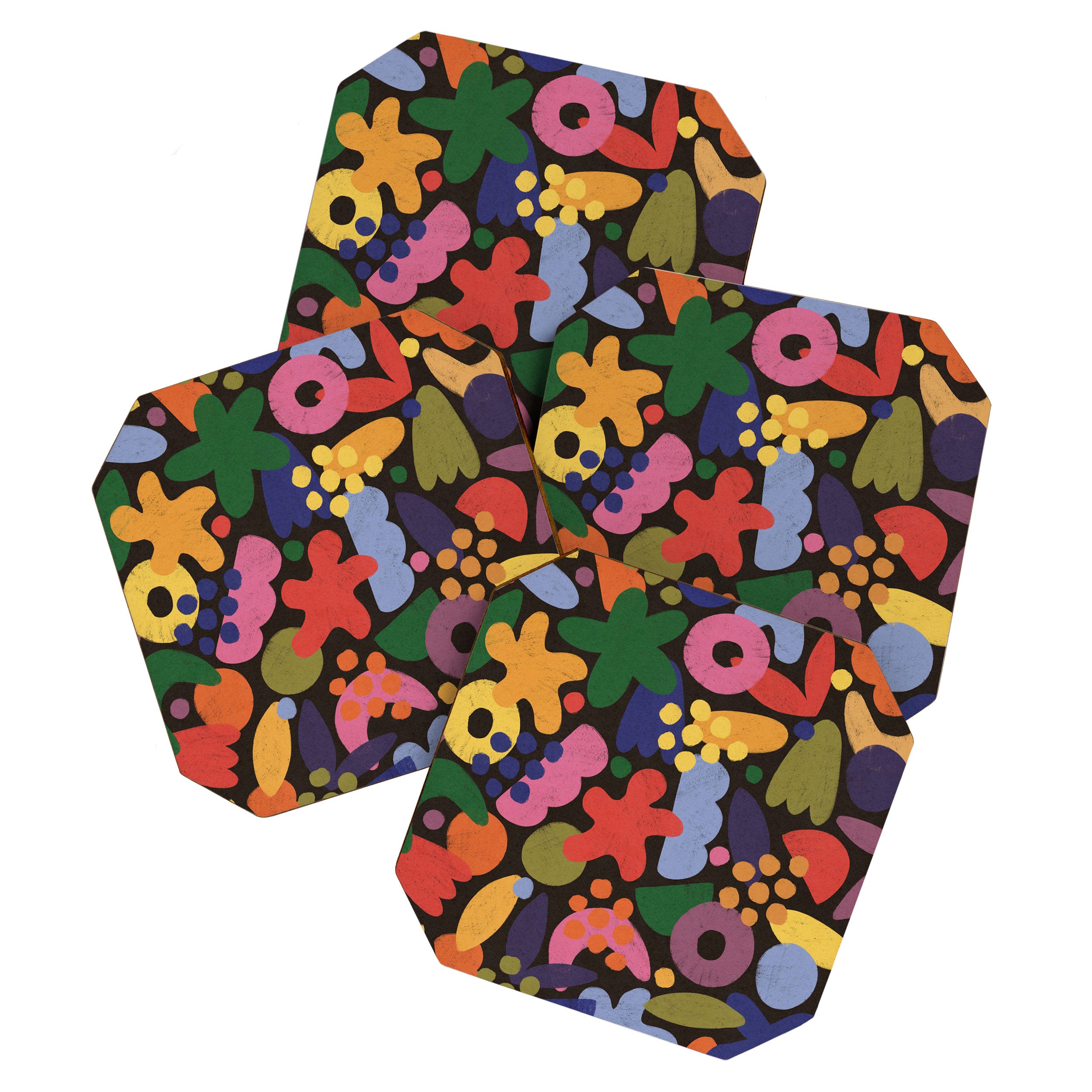 Bright Abstract Pattern #2 Coaster Gallery Image 1