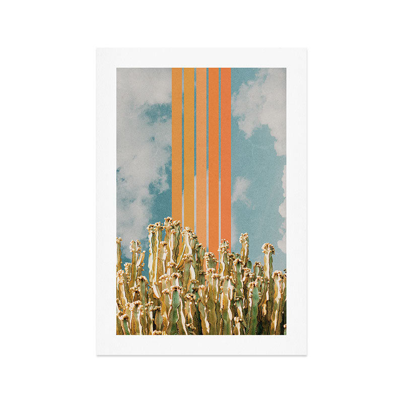 Cactus and Rainbow #2 Art Print Gallery Image 1