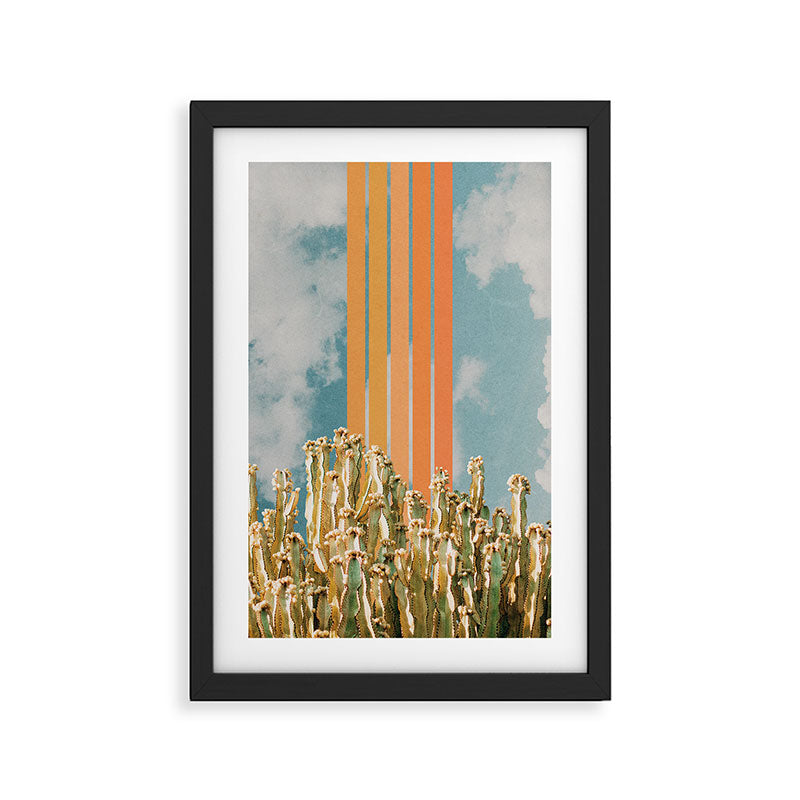 Cactus and Rainbow #2 Framed Art Print Gallery Image 2