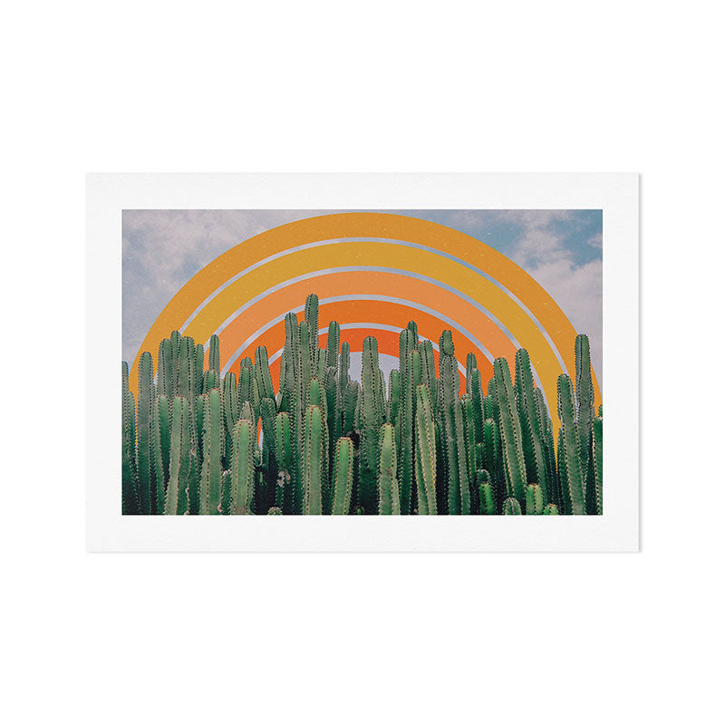 Cactus and Rainbow #1 Art Print Gallery Image 1