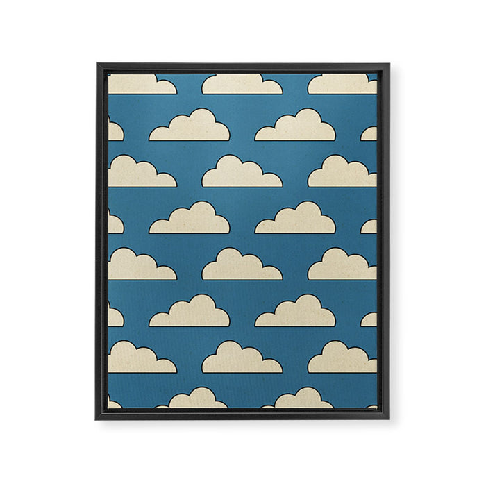 Cartoon Clouds Framed Canvas Print Gallery Image 1