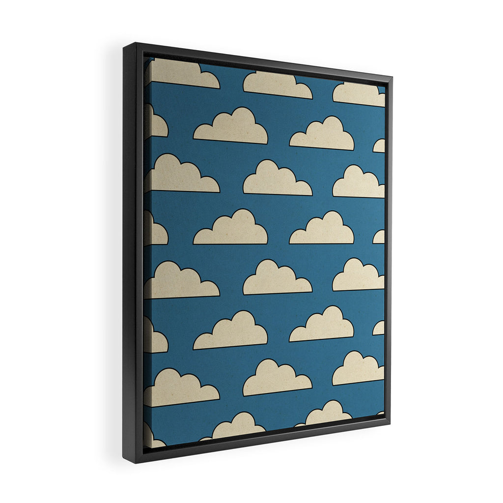 Cartoon Clouds Framed Canvas Print Gallery Image 2