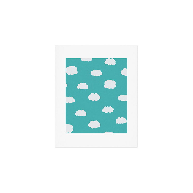 Cartoon Clouds Pattern Art Print Gallery Image 1