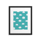 Cartoon Clouds Pattern Framed Art Print Gallery Image 5