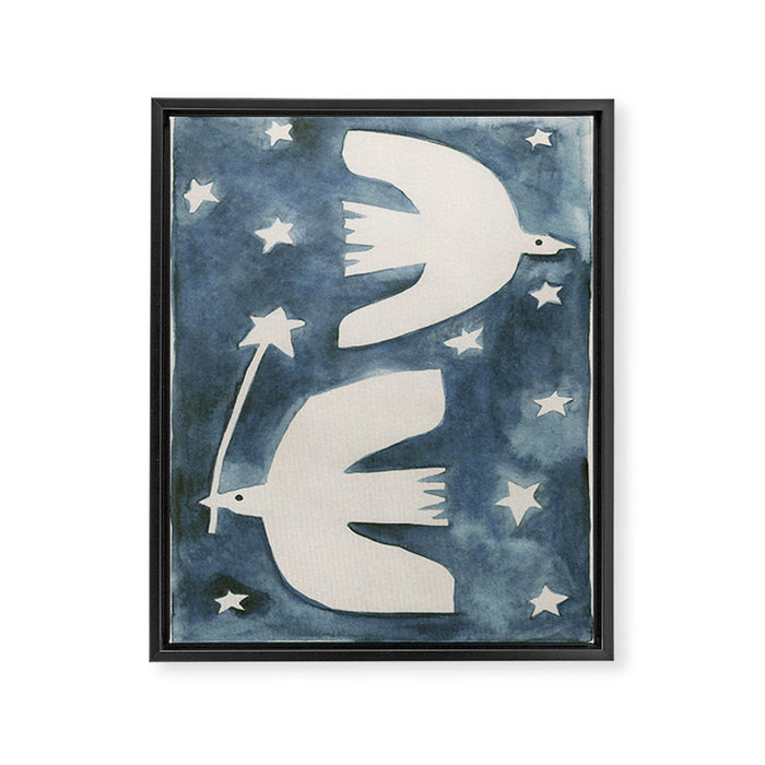 Celestial Birds V.2 Framed Canvas Print Gallery Image 1