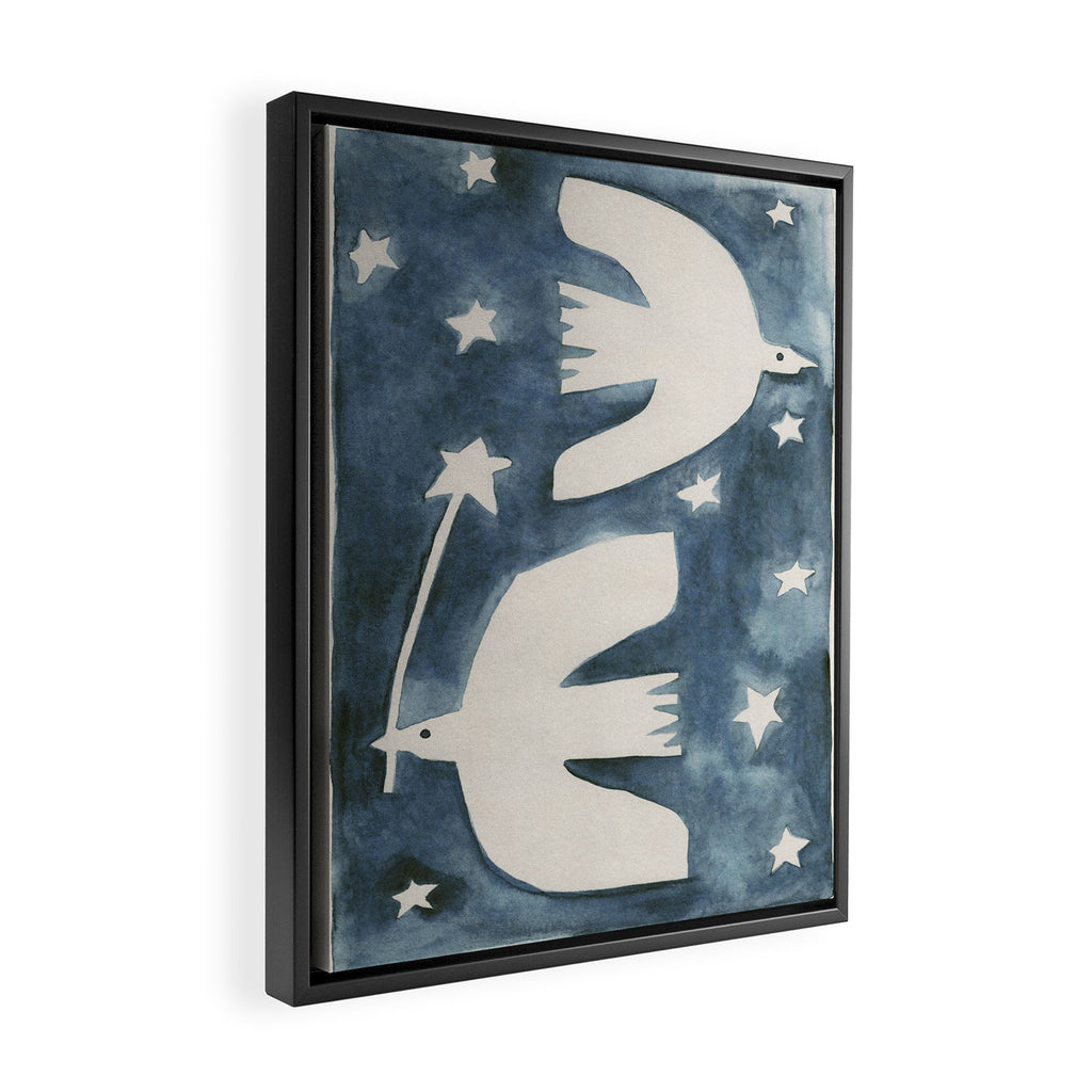 Celestial Birds V.2 Framed Canvas Print Gallery Image 2