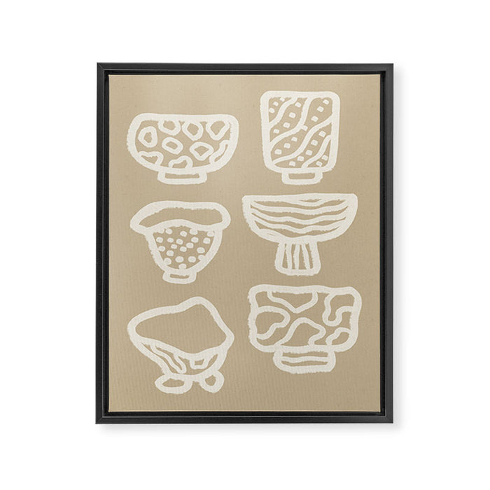 Ceramic Bowls Framed Canvas Print Gallery Image 1