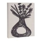 Charcoal florals #1 Canvas Print Gallery Image 6
